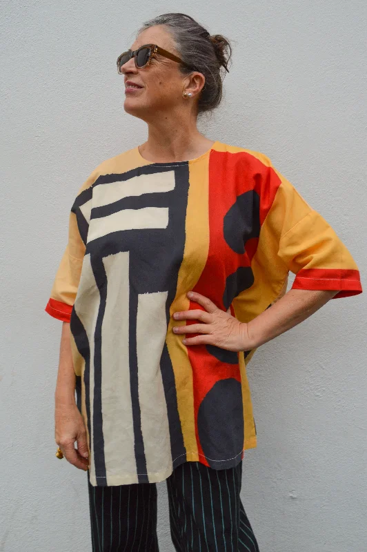 L.F. Markey Silas Bold Collage Print Top performance