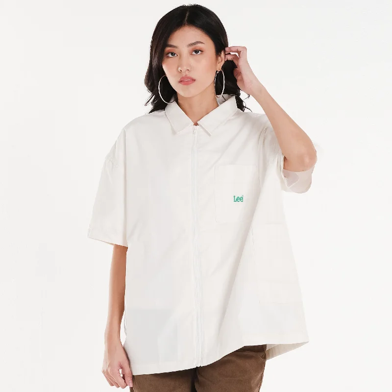 FITS 'EM ALL ZIP UP POLO IN JET STREAM (GENDERLESS) Modern Women's 