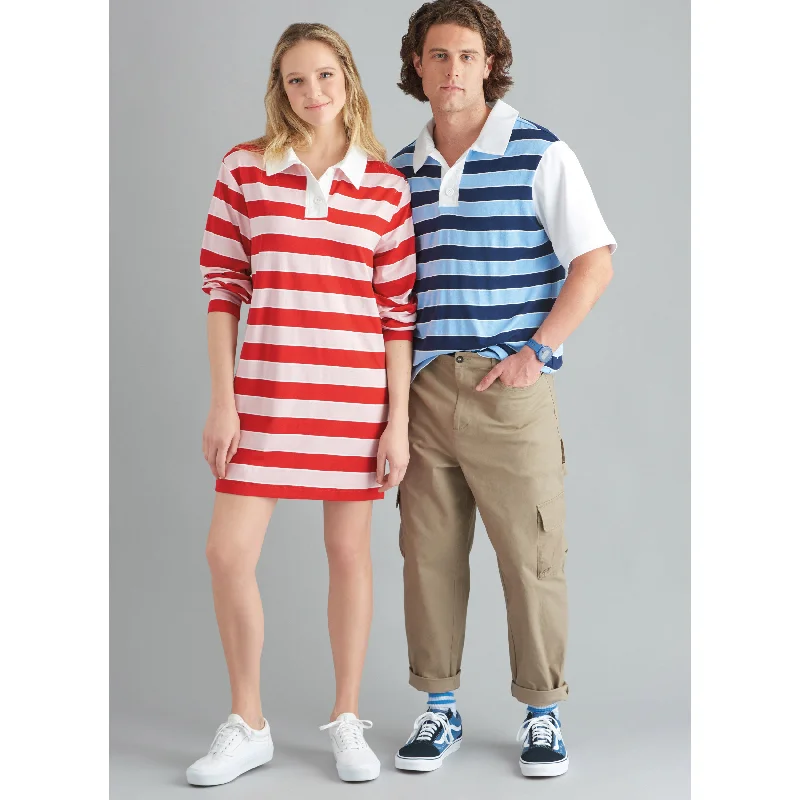 Simplicity Sewing Pattern 9614 Teens', Misses' and Men's Shirts Cozy Women's Sherpa - lined