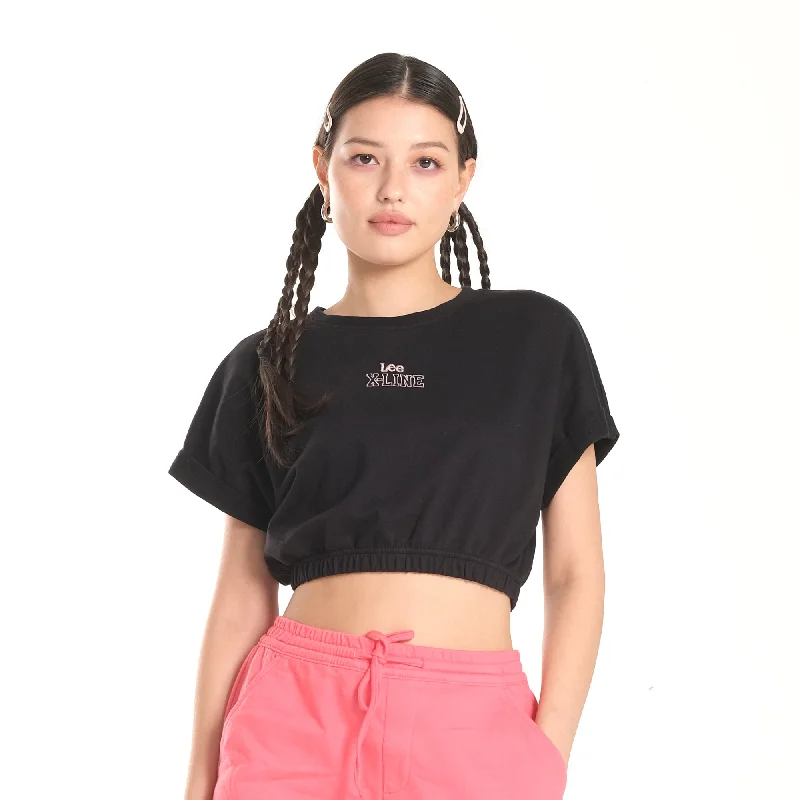 LEE X-LINE GIRLS GARTERED BOTTOM CROPTOP Preppy Women's College