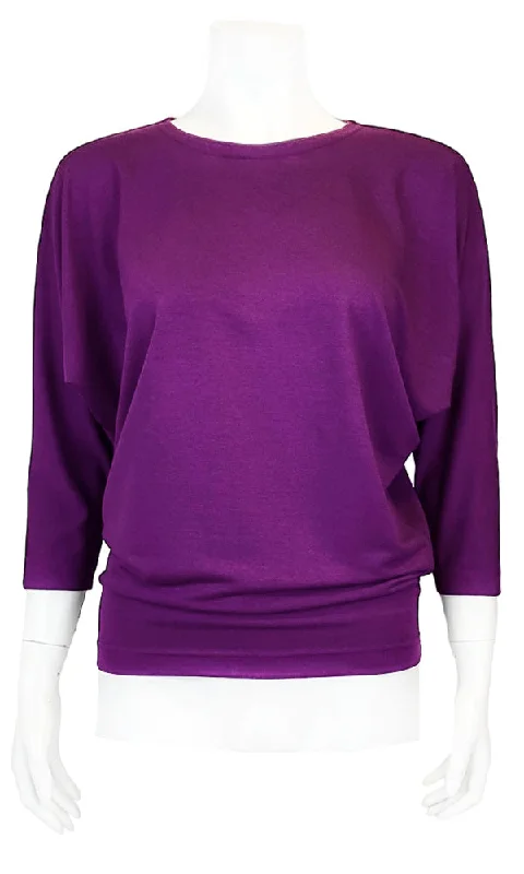 JO Bamboo Slouch Tee - MULBERRY Cozy Women's Winter