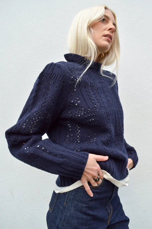 Nué Notes Virginia Navy Crewneck Jumper Tough Women's Military - inspired