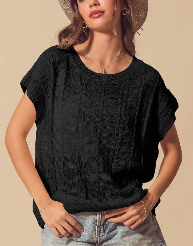 Tash Textured Sweater Top Polished Women's Silk