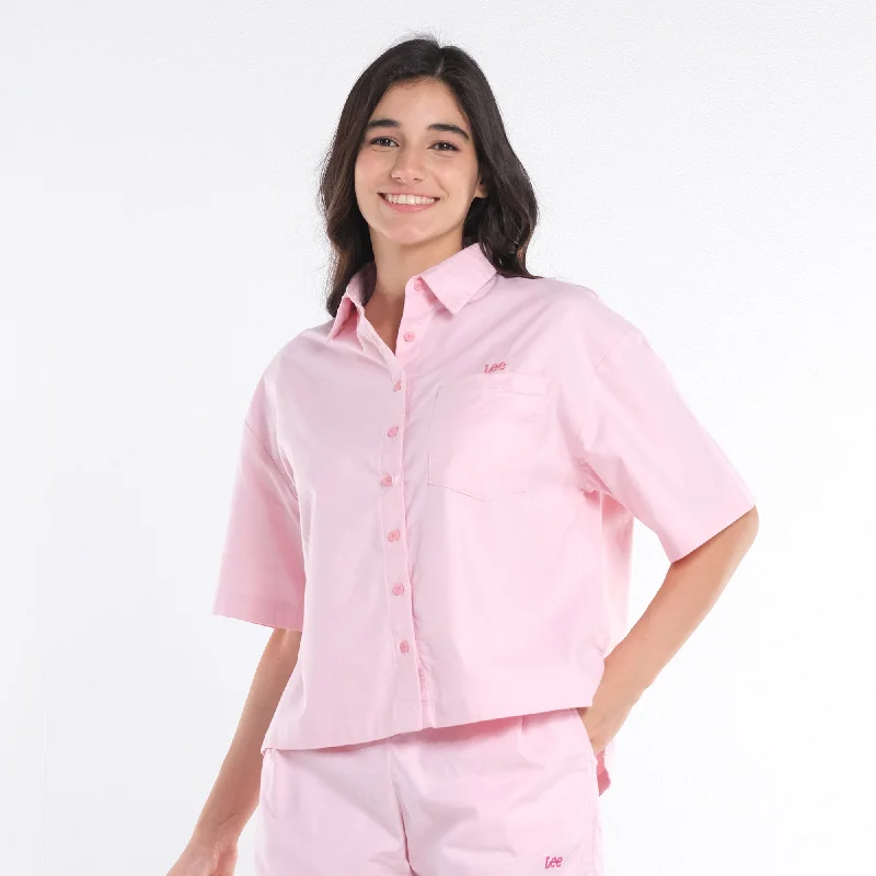 LEE LADIES LOOSE POLO; WITH SMALL EMBROIDERED LOGO Streetwear Style for 