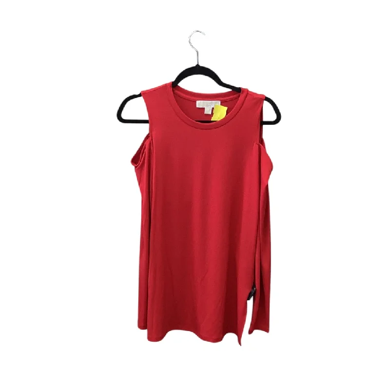 Top Long Sleeve By Michael By Michael Kors In Red, Size: M Monochromatic Office Style