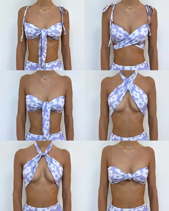 Daisy Lilac Flowers Ecohoaka Tops Bold Women's Statement