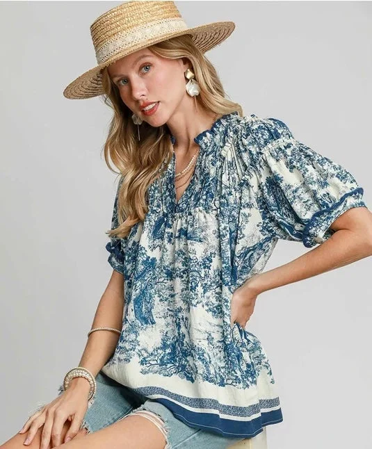 UMGEE Toile French Blue Top purpose