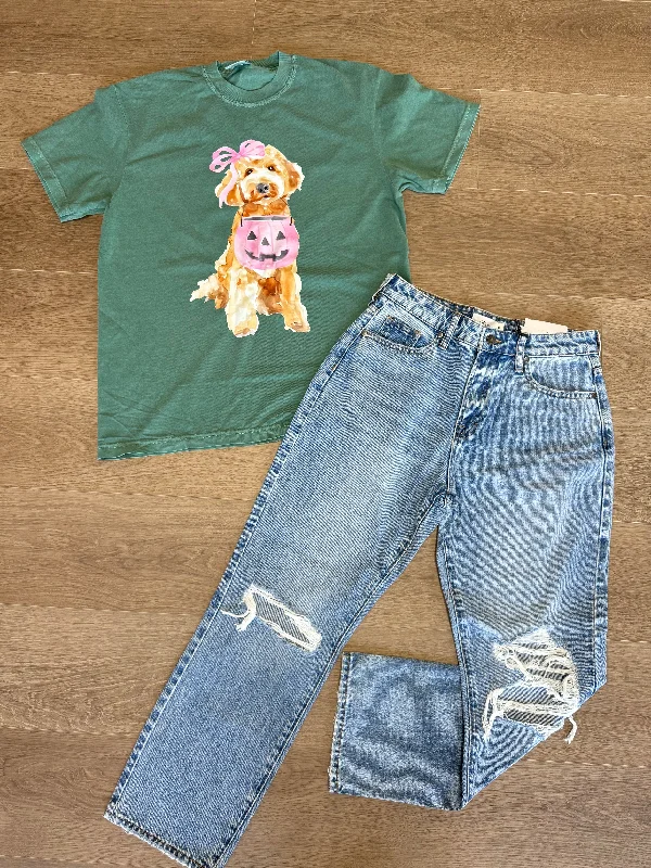 Cutie pumpkin doodle- comfort color tee Bold Women's Statement
