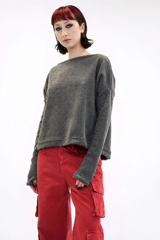 Cirila Sweater - Grey Fleece Practical Women's Multi - 