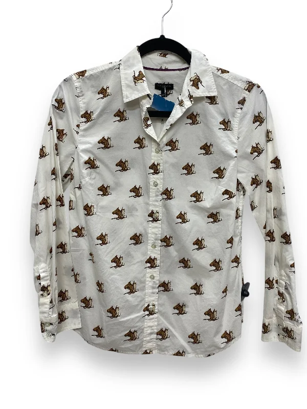 Top Long Sleeve By Talbots In White, Size: Sp garde