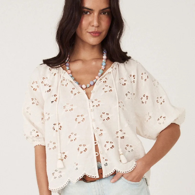 Love Note Broderie Blouse Sustainable Organic
