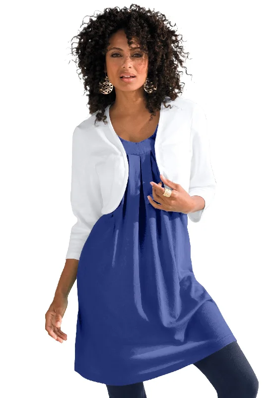Bolero Cardigan with Three Quarter Sleeves Bold Women's Animal Print