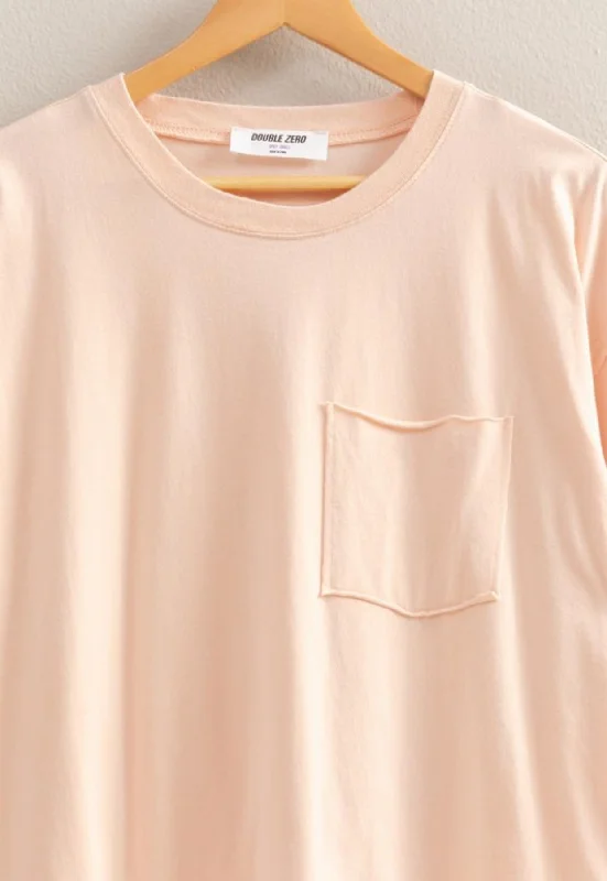 Best Solid Pocket Tee Dusty Pink Confident Women's High - fashion