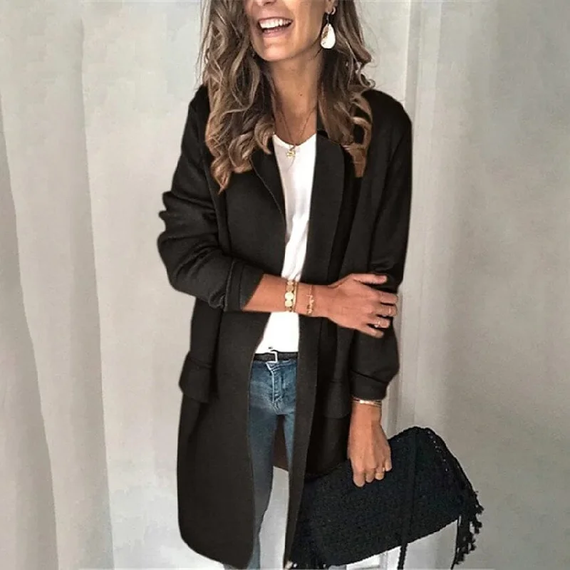 Women's Blazer Outdoor Coat Polished Women's Silk