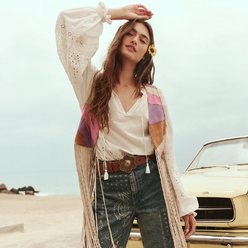 Aquarius Suede Tassel Vest Refined Women's Velvet