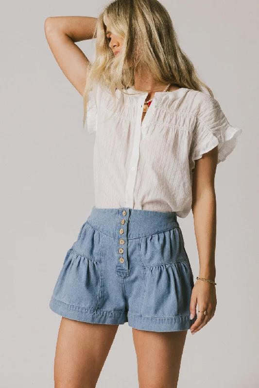 Kaytee Striped Top in White Confident Women's High - fashion