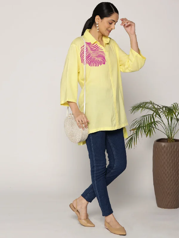 Lemon Rayon ShirtTop - Printanier Earthy Women's 