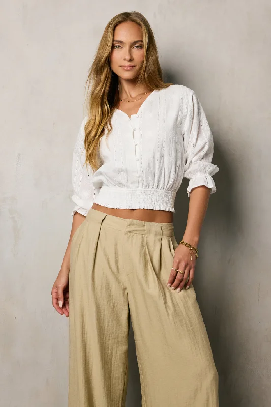 Mary Embroidered Blouse British Gentlewoman Style