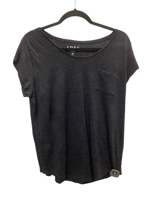 Top Short Sleeve Basic By Loft In Black, Size: L Compression
