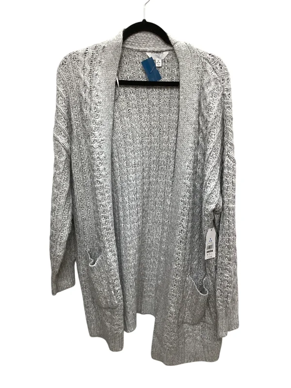 Sweater Cardigan By Time And Tru In Grey, Size: M Monochromatic All - in - one