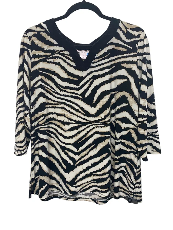 Top Long Sleeve By Allison Daley In Animal Print, Size: Lp Hip Women's Urban
