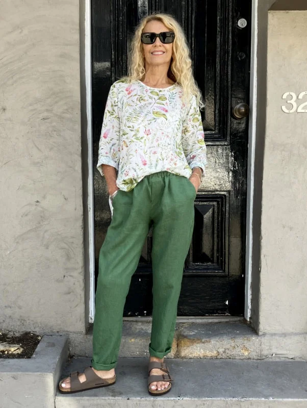Jiva Maria Shirt - Summer Glory Print - Ramie Cozy Women's Winter