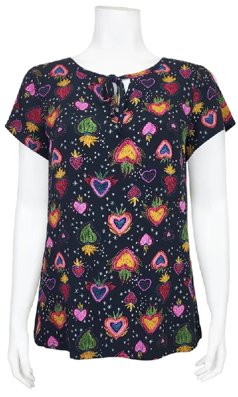 BRONTE Flaming Hearts Blouse - FINAL SALE Sporty Women's Tennis