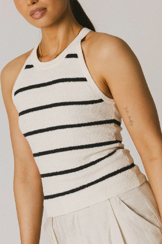Kamari Striped Tank Top in Navy Street