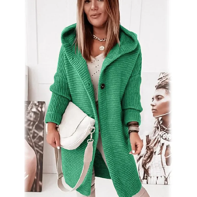 Women's Button Knitted Cardigan Sweater Bohemian Women's Free