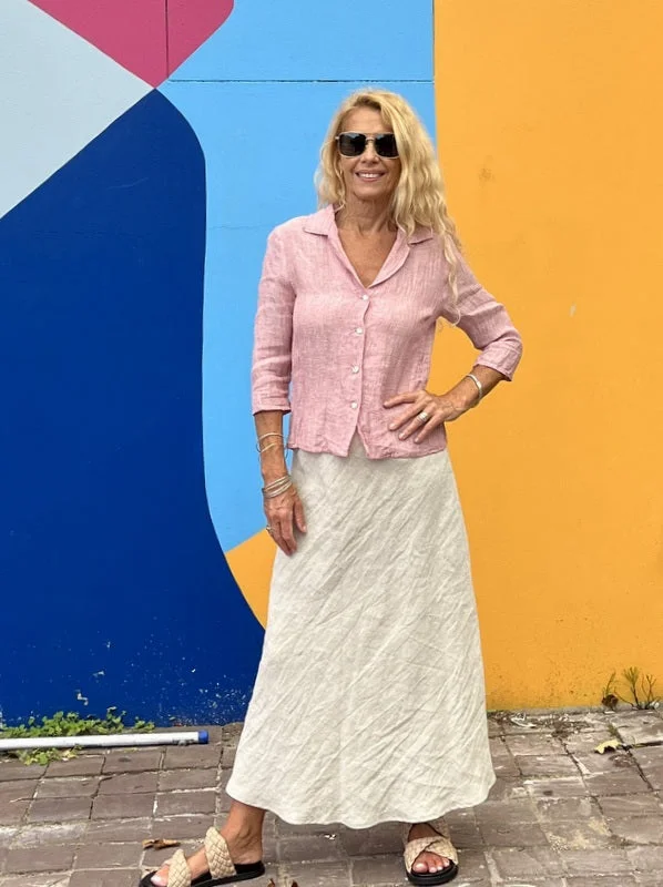 Jiva Fitted Shirt- Gauze Linen - Lilium Hip Women's Urban