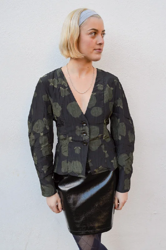 Baum Und Pferdgarten Millea Forest Night Rose Blouse Dapper Women's Bow - adorned