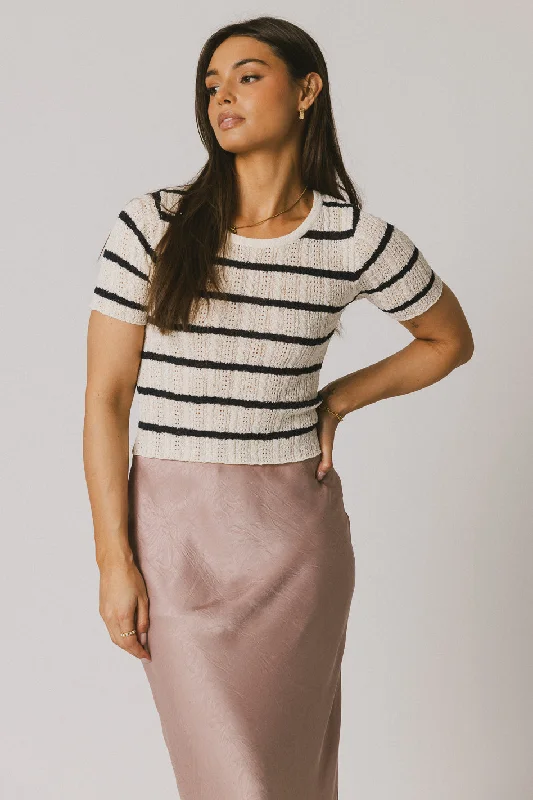 Meggie Striped Sweater in Navy Dynamic Women's High - energy