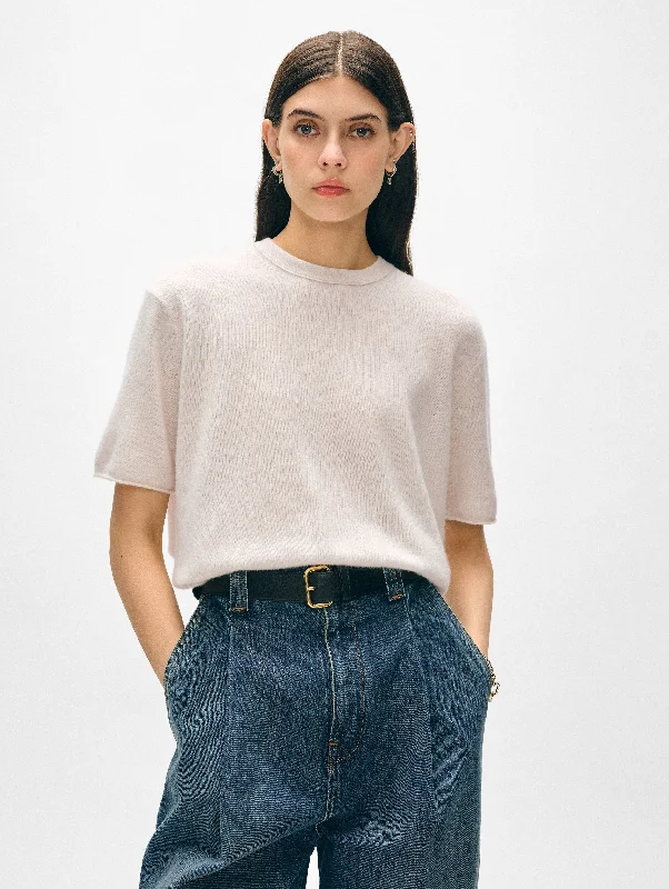 Cashmere Roll Trim T-Shirt Athletic Women's 