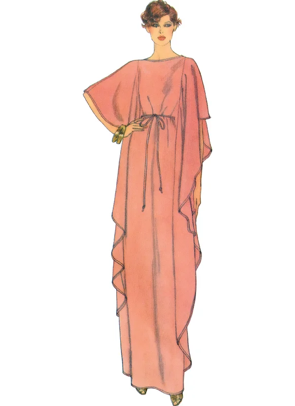 Vogue sewing pattern 1886 Seventies Misses' Caftan Classic Women's Pin - striped