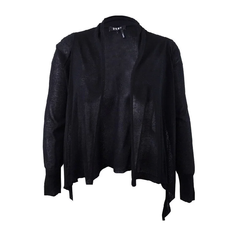 DKNY Women's Hi-Lo Open Front Cardigan Casual Women's Loose - fitting