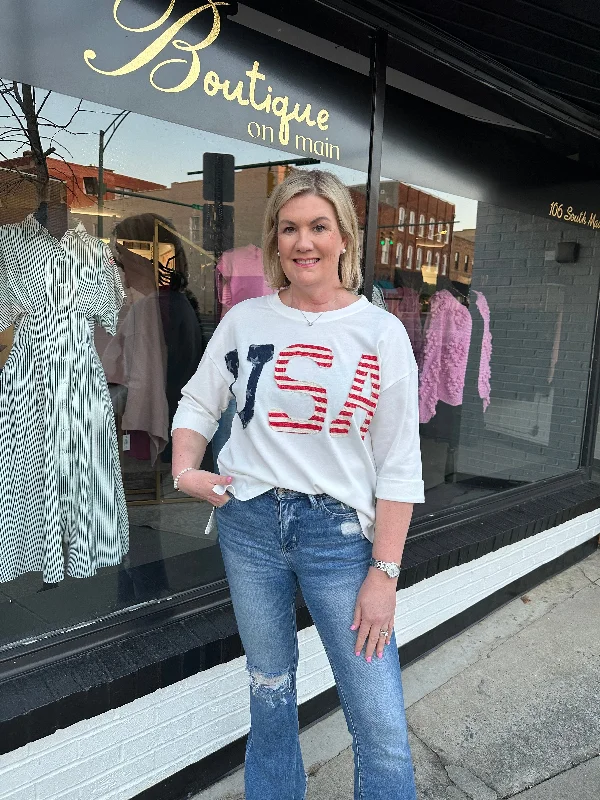 USA Shirt Laid - back Women's Style
