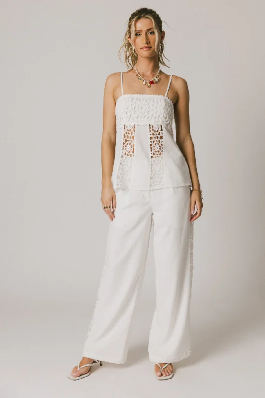 Karie Crochet Tank Top French
