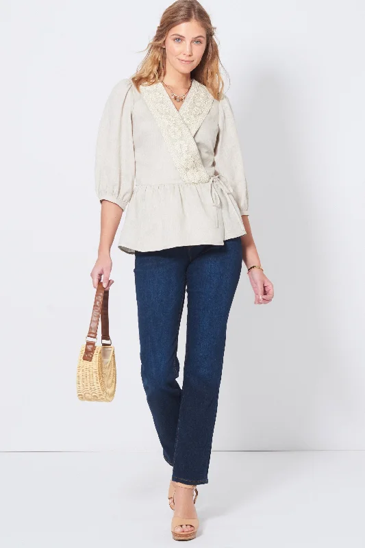 New Look sewing pattern 6720 Misses'  Wrap Tops | Easy Unique Women's Upcycled