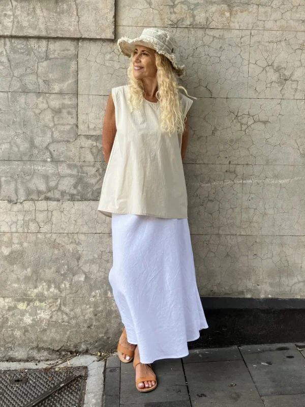 Jiva Sleeveless Maria Shirt - Biscuit - Prima Cotton Compression