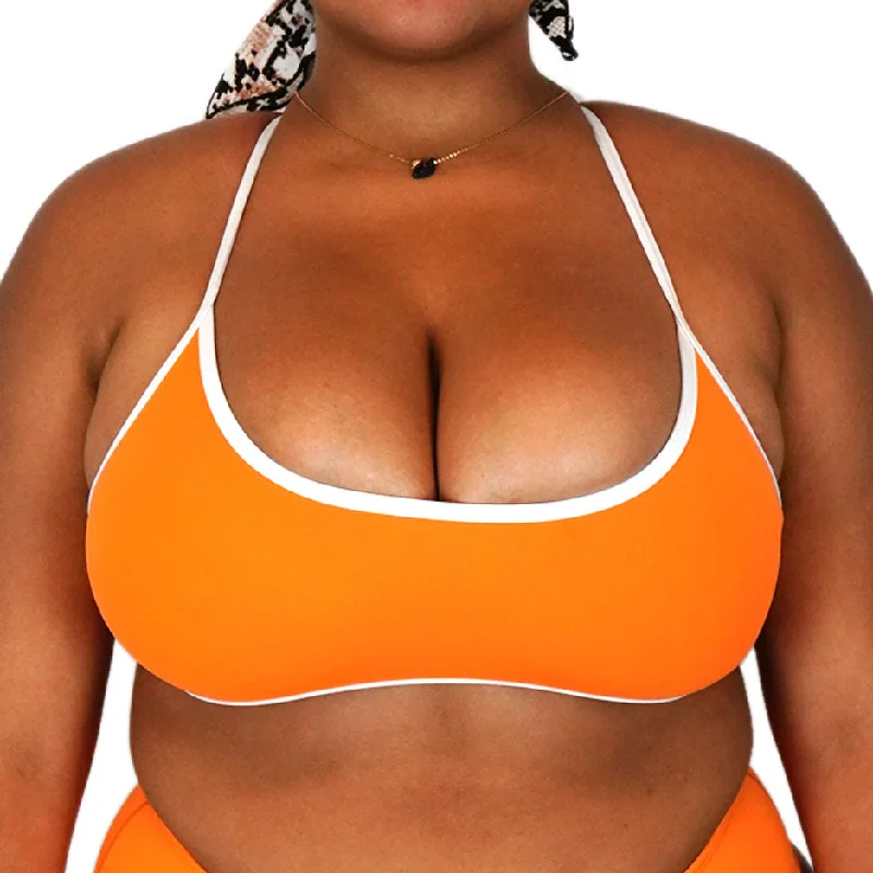Mango Orange Tops - Final Sale (Defective) Trendy Women's Oversized