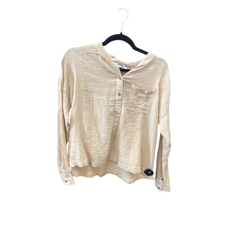 Top Long Sleeve By Wonderly In Orange, Size: S European