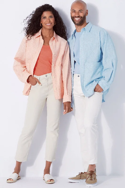 New Look sewing pattern 6724 Unisex Shirt Sophisticated Women's 
