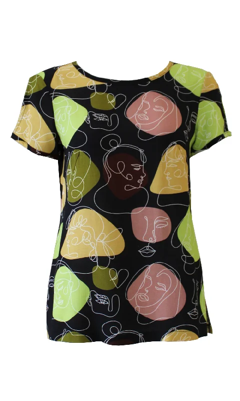 MARIOLA Faces Blouse (2cols) - FINAL SALE Earthy Women's 
