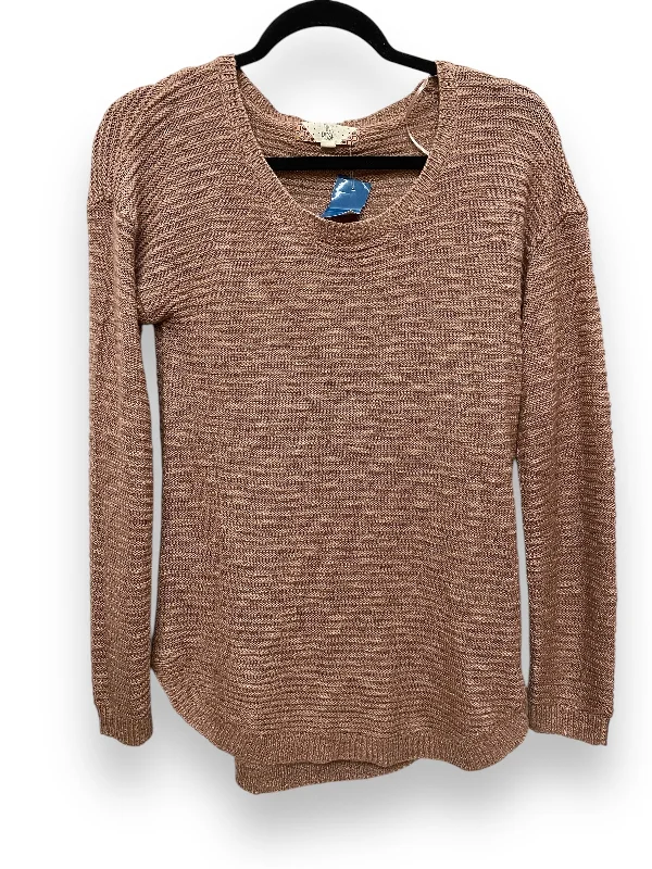 Top Long Sleeve By Pink Rose In Pink, Size: M Cool Women's Distressed