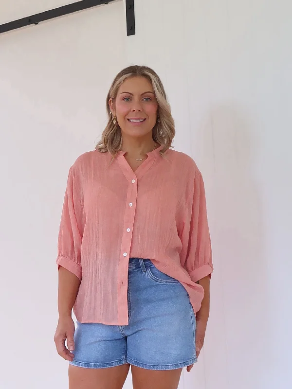 Mimi Blouse - Tangerine Relaxed Women's 