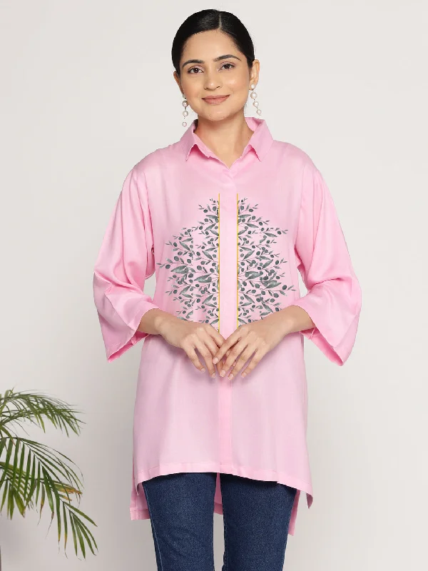 BabyPink Rayon ShirtTop - Verdurelle Earthy Women's Hemp - based
