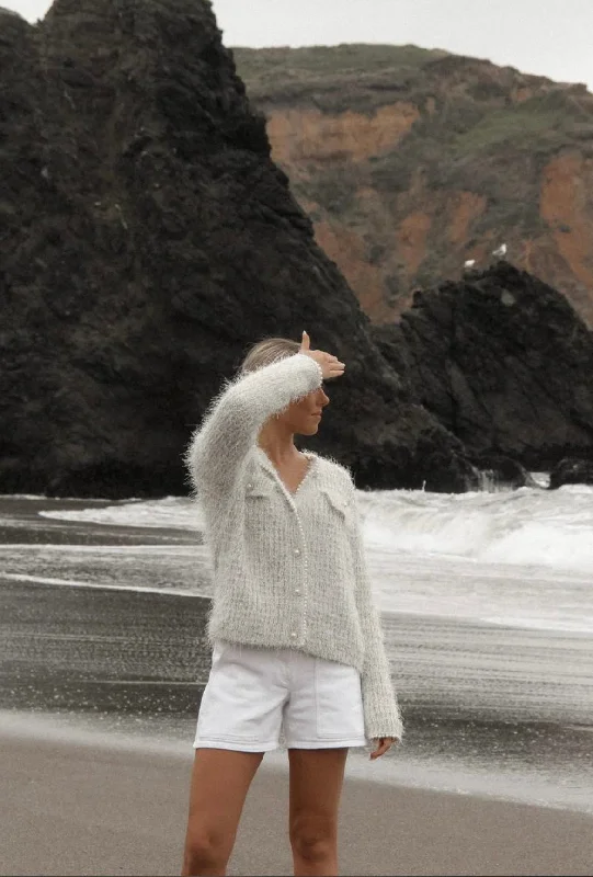 CECI FLUFFY JACKET Cool Women's Distressed