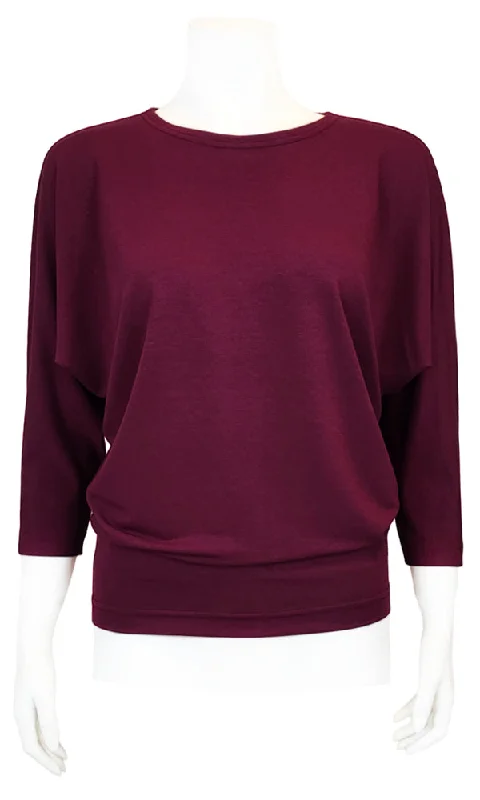 JO Bamboo Slouch Tee - CURRANT European