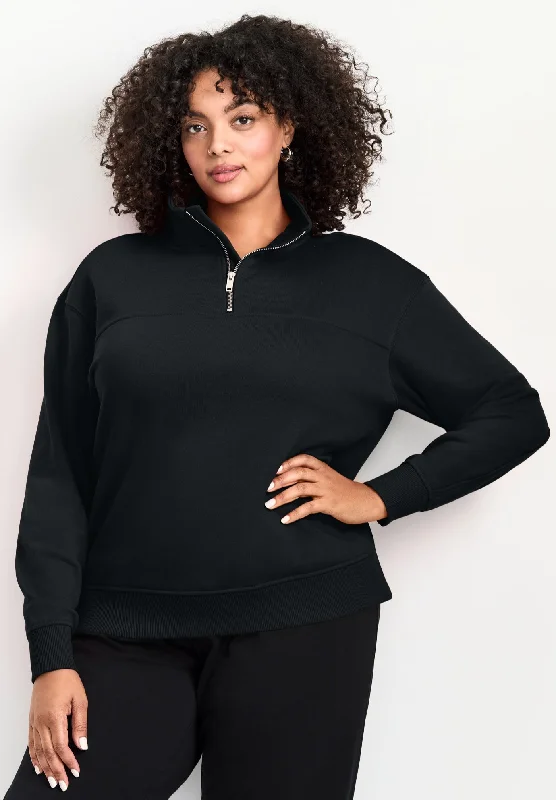 Piper Half Zip Sweat Top Relaxed Women's 