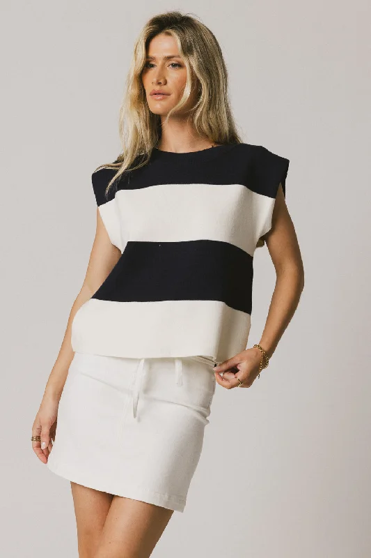 Camilla Striped Sweater in Navy Earthy Women's 